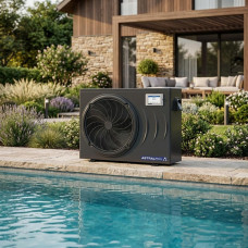 Тепловий насос для басейну до 170 м³ AQUAHEAT PRO 28,3 інверторний 28,3 кВт 220V. Працює також на охолодження.