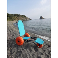 Пляжне крісло-шезлонг на 3 колеса + підлокітники і ремінь безпеки, Beachstar 1514.3
