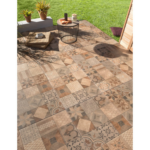 Камінь терасний 60х60х3 см, гама MOSAIC (Мозаїка), тон Arabica, одиниця виміру м2 239365