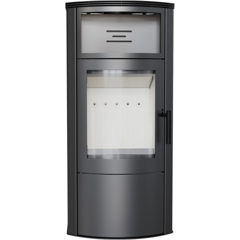Польська піч-камін на дровах до 110 м² сталева Kratki KOZA TITAN 11 кВт 530х475х1137 мм