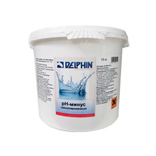 Засіб для зниження ph Delphin pH-Minus 15 кг у гранулах. Підтримка рівня pH у діапазоні 7.2-7.4