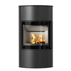 Польська піч-камін на дровах до 80 м² сталева Kratki BJORN/W Ø 150 (8 кВт) 460х752х1329 мм
