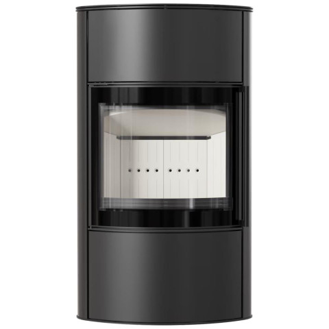 Польська піч-камін на дровах до 80 м² сталева Kratki BJORN/W Ø 150 (8 кВт) 460х752х1329 мм