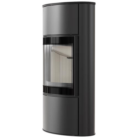 Польська піч-камін на дровах до 80 м² сталева Kratki BJORN/W Ø 150 (8 кВт) 460х752х1329 мм