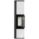 Сталева піч-камін Kratki TORA/L/LW 8 KW Ø 150 lacobel білий