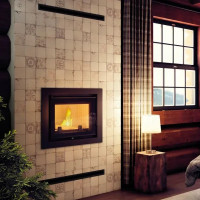 Польська камінна топка на дровах до 120 м² сталева Kratki ZUZIA PW 15 DECO 652х489х869 мм