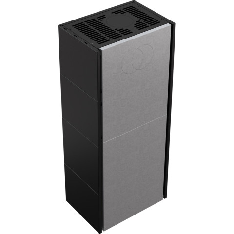 Камінна топка Kratki SIMPLE 12 BS ліва в обудові BOX стальний - чорний