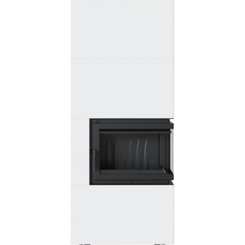 Камінна топка Kratki SIMPLE 12 BS права в обудові BOX стальний - білий