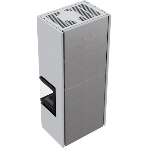 Камінна топка Kratki SIMPLE 12 BS права в обудові BOX стальний - білий