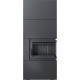 Камінна топка Kratki SIMPLE 12 BS права в обудові BOX стальний - чорний