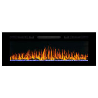 Електрокамін з обігрівом, звуком та пультом ДУ декоративний ArtiFlame AF50WR чорний вбудований