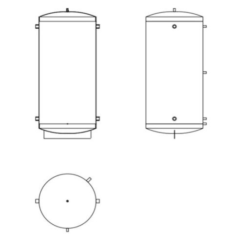 Теплоакумулятор Termo-Max 300 л + ізоляція (пінополіуретан 50мм.) + змійовик. 800