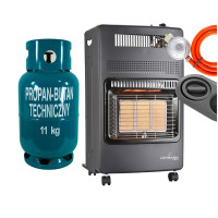 Газовий обігрівач Lehmann Leon 4,2 kW + Балон газовий 11 kg 27л