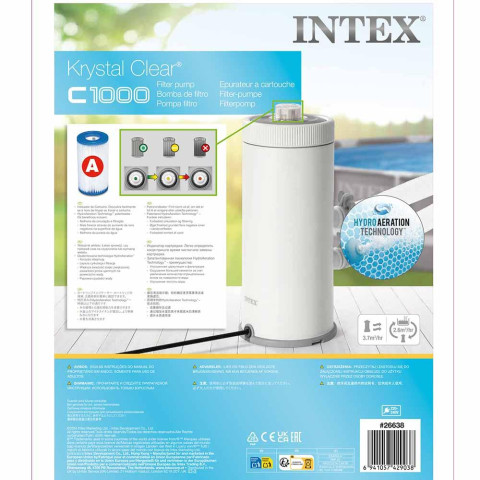 Фільтр-насос для басейну INTEX картриджний 3700 л/год