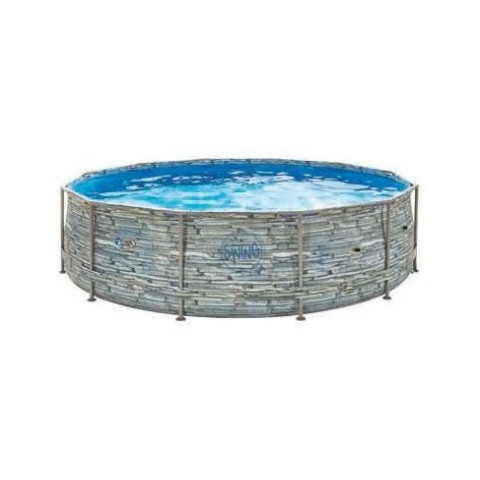 Чеський каркасний басейн Azuro SWING 460x120 см круглий без фільтру 20,0 м³ stone design