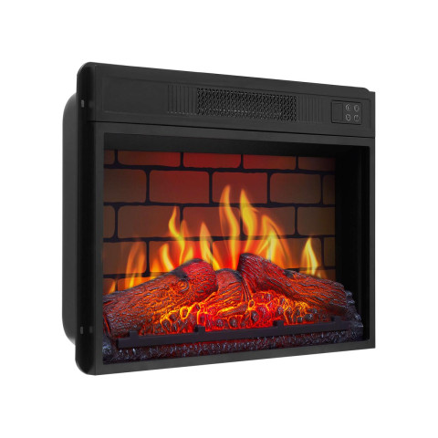 Електрокамін з обігрівом та звуком декоративний ArtiFlame AF23BS чорний вбудований