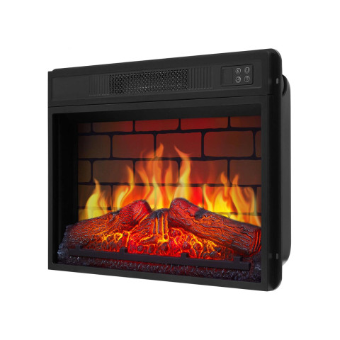 Електрокамін з обігрівом та звуком декоративний ArtiFlame AF23BS чорний вбудований