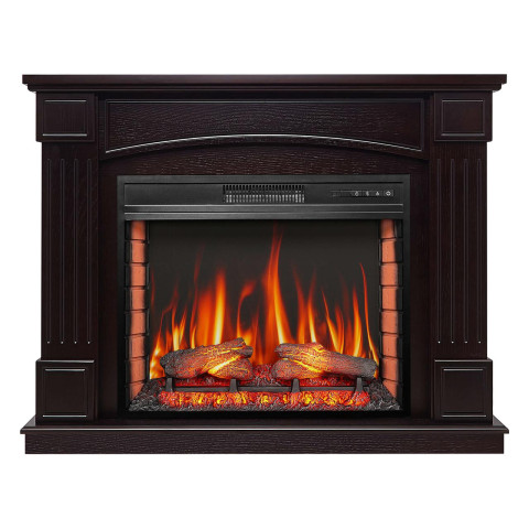 Камінокомплект ArtiFlame Boston AF28S горіх з обігрівом і звуком горіння вогню