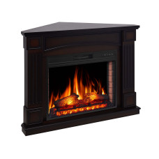 Камінокомплект ArtiFlame Boston Corner AF28S махагон коричневий антик з обігрівом і звуком горіння вогню