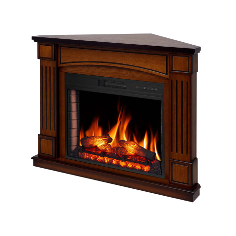 Камінокомплект ArtiFlame Boston Corner AF28S дуб антик з обігрівом і звуком горіння вогню
