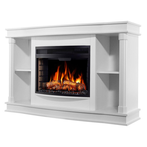 Камінокомплект ArtiFlame Brittany AF25 білий з обігрівом і звуком горіння вогню