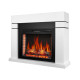Камінокомплект ArtiFlame Lindos AF28S білий з обігрівом і звуком горіння вогню