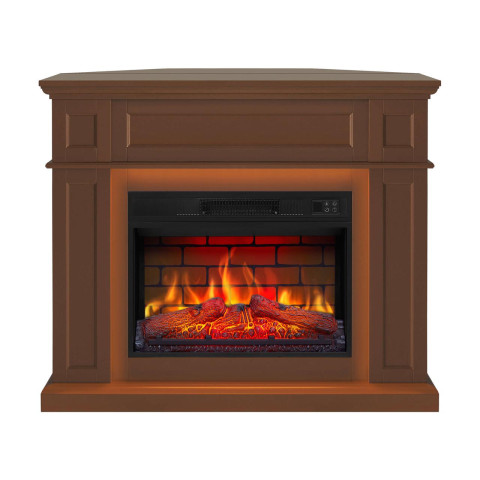 Камінокомплект універсальний 2в1 ArtiFlame Linz AF23BS коричневий з LED підсвічуванням, обігрівом і звуком горіння вогню