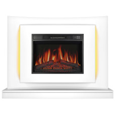 Камінокомплект ArtiFlame Lucca AF23S білий з LED підсвічуванням, обігрівом і звуком горіння вогню
