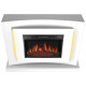 Камінокомплект ArtiFlame Lucca AF23S білий з LED підсвічуванням, обігрівом і звуком горіння вогню