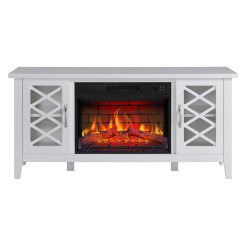 Камінокомплект ArtiFlame Odessa AF23BS білий з обігрівом і звуком горіння вогню