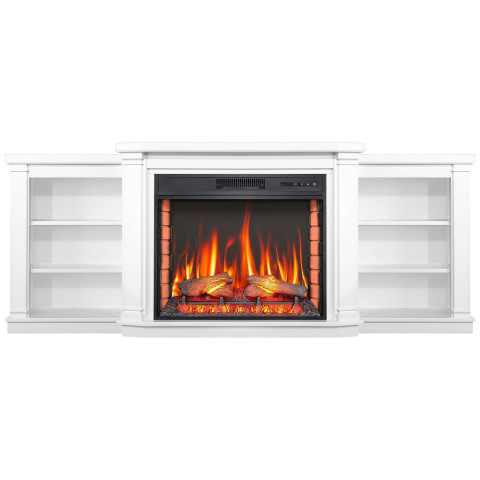 Камінокомплект ArtiFlame Parliament AF28S білий з обігрівом і звуком горіння вогню