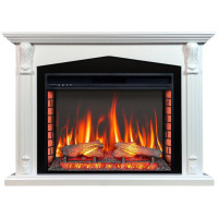 Камінокомплект ArtiFlame Praga AF33 білий з обігрівом без звука