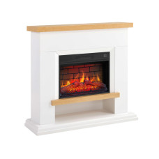 Камінокомплект ArtiFlame Shelford AF23BS білий з обігрівом і звуком горіння вогню