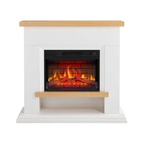 Камінокомплект ArtiFlame Shelford AF23BS білий з обігрівом і звуком горіння вогню