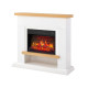 Камінокомплект ArtiFlame Shelford AF23BS білий з обігрівом і звуком горіння вогню