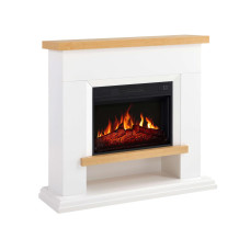 Камінокомплект ArtiFlame Shelford AF23S білий з обігрівом і звуком горіння вогню
