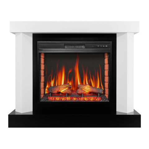 Камінокомплект ArtiFlame Yukon AF28S білий з обігрівом і звуком горіння вогню