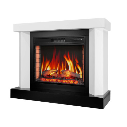 Камінокомплект ArtiFlame Yukon AF28S білий з обігрівом і звуком горіння вогню