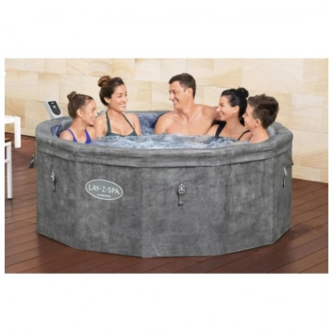Надувний СПА-джакузі Bestway Carrara 6001V круглий 170x65 см 4-6-місний аеромасаж