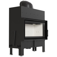 Польська камінна топка на дровах до 120 м² сталева Kratki FLOKI L (12 кВт) 932х482х1204мм