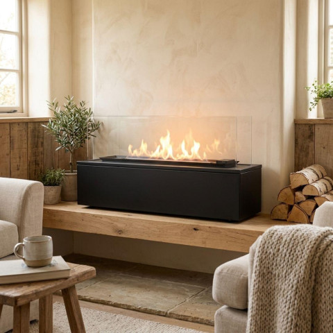 Газовий обігрівач Kratki PATIO HORIZONTAL стальний - дистанційне керування (пульт)