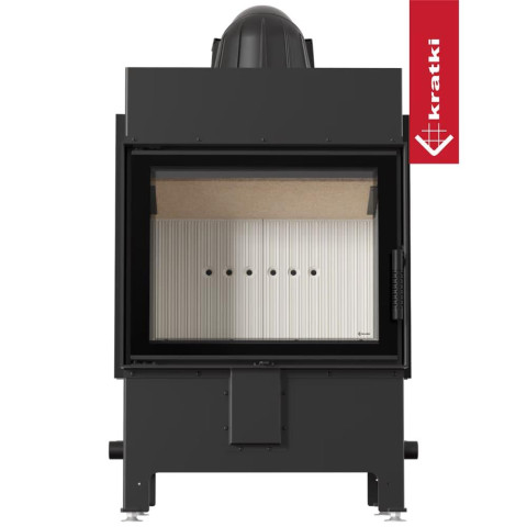 Польська камінна топка на дровах до 120 м²сталева Kratki LUCY 12 Ø 200 12 кВт 704х420х1203 мм
