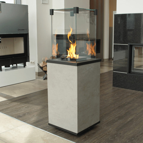 Газовий обігрівач Kratki PATIO керамограніт OXIDE GRIGIO - ручне управління