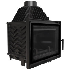 Польська камінна топка на дровах до 120 м² чавунна Kratki ZOSIA DECO 12 кВт 700х480х848 мм