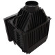 Польська камінна топка на дровах до 120 м² чавунна Kratki ZOSIA DECO 12 кВт 700х480х848 мм