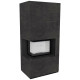 Камін Kratki FLOKI BOX лівий 8 kW Ø 160 в обудові з керамограніту FOKOS GRAFITE