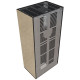 Камін Kratki FLOKI BOX лівий 8 kW Ø 160 в обудові з керамограніту FOKOS RENA