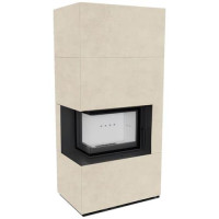 Камін Kratki FLOKI BOX лівий 8 kW Ø 160 в обудові з керамограніту FOKOS SALE