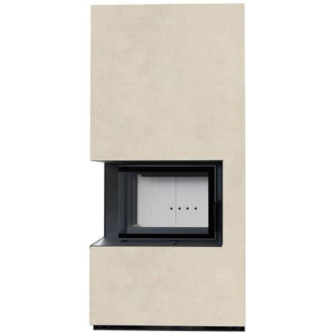 Камін Kratki FLOKI BOX лівий 8 kW Ø 160 в обудові з керамограніту FOKOS SALE