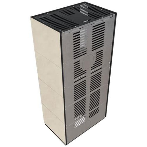 Камін Kratki FLOKI BOX лівий 8 kW Ø 160 в обудові з керамограніту FOKOS SALE
